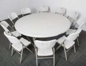 round table for party rentals