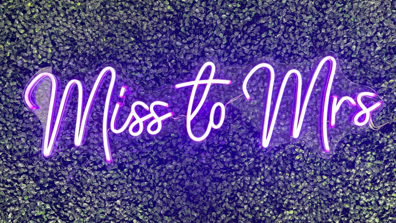 Miss to Mrs Neon Signs