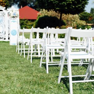 White Folding Chairs for Party Rental