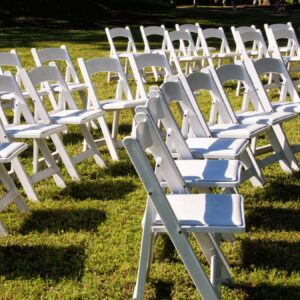 White Folding Chairs for Party Rental