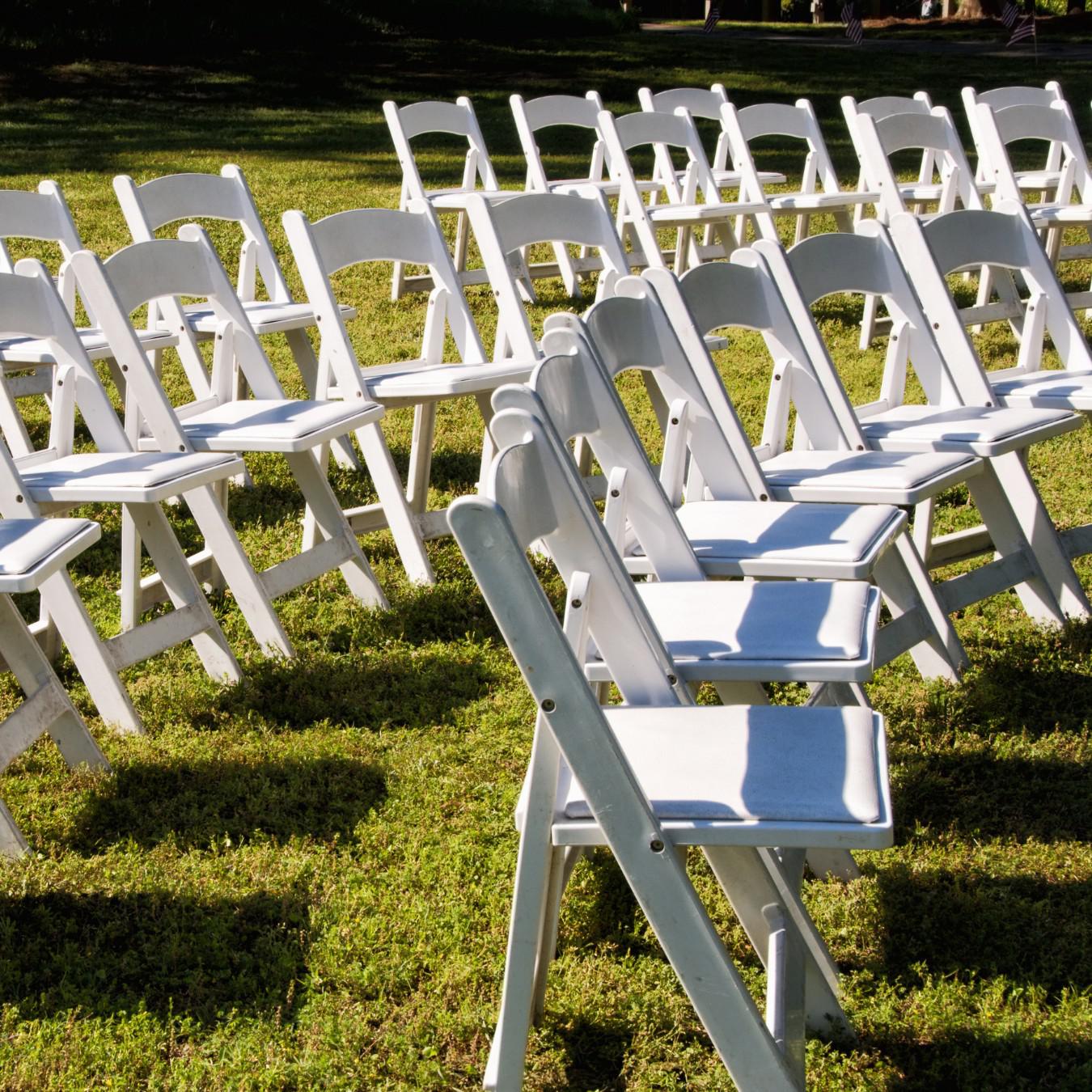 White Folding Chairs for Party Rental